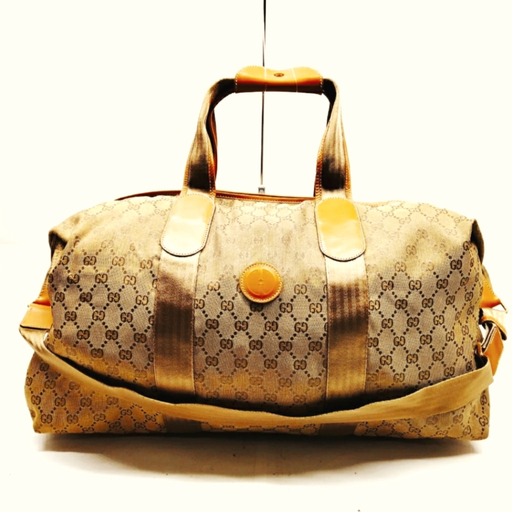 Gucci canvas duffle bag